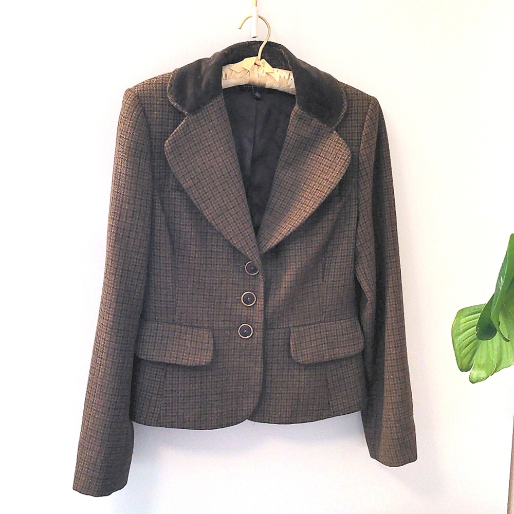 Banana Republic Brown Plaid Blazer